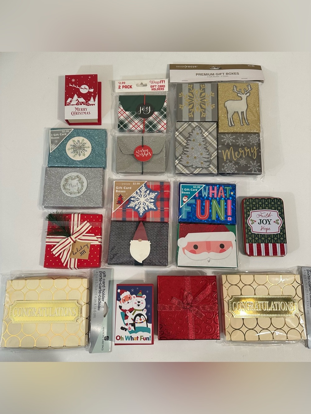19 NEW - HOLIDAY CHRISTMAS GIFT CARD BOXES